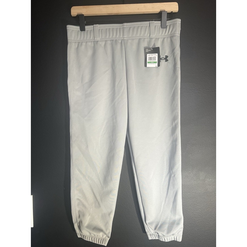 Under Armour Youth Tapered Fit Stretch Baseball‎ Utility Pants Gray, Size L